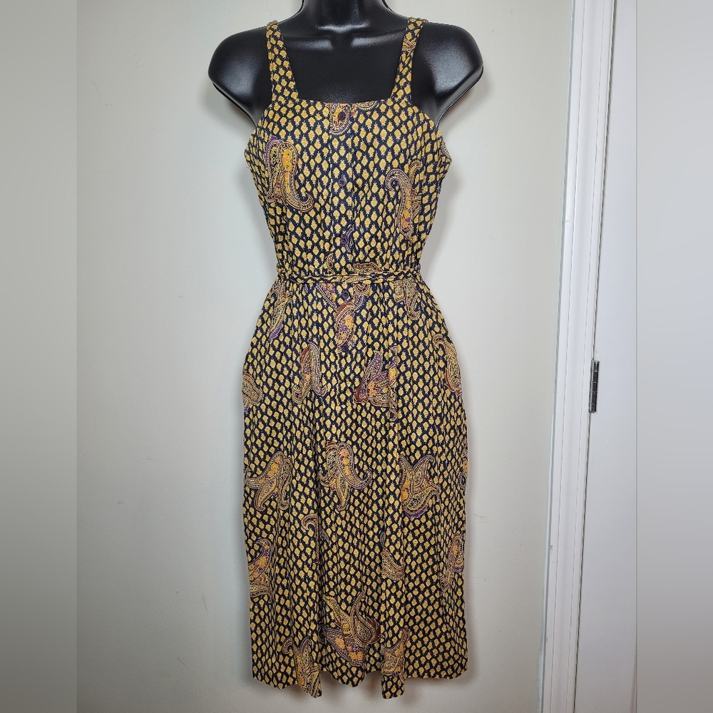 Lanvin Black and Gold Patterned Dress